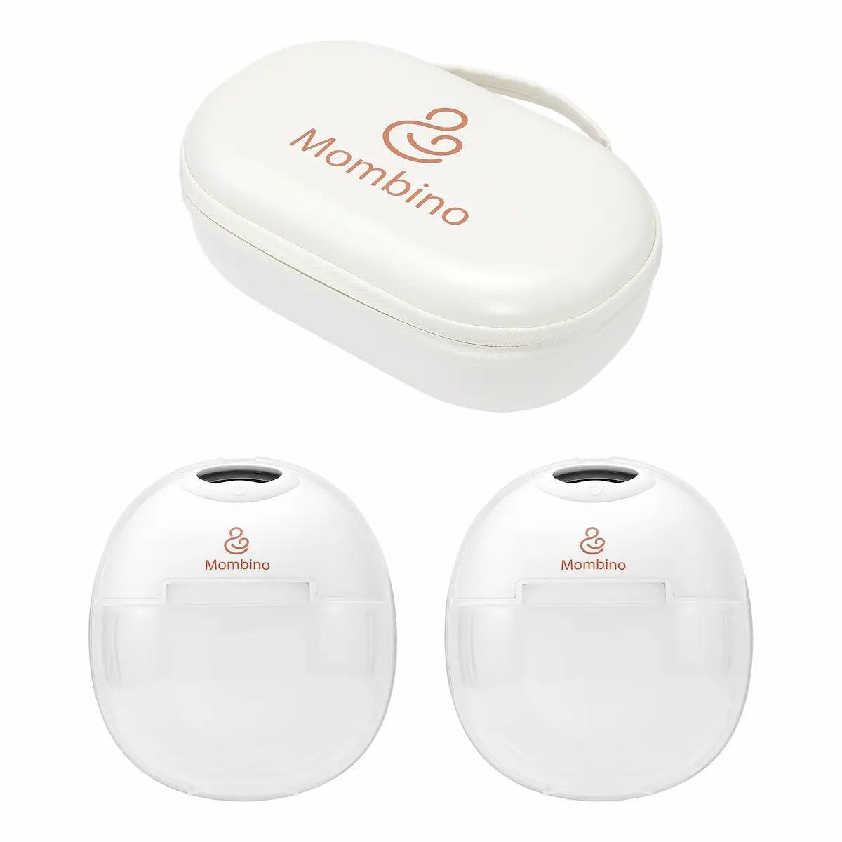 To styk Mombino Flow Sense håndfri trådløse brystpumper fra Babymart i indpakning