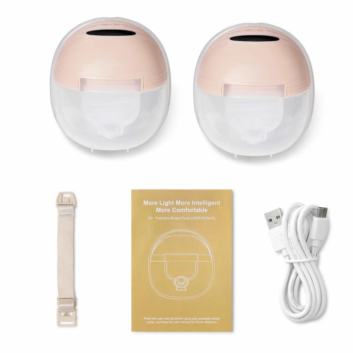 Elektrisk håndfri trådløs dobbelt brystpumpe S21 fra Babymart