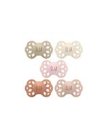 Bibs Infinity, Str. 1 (0-6 Mdr.), Symmetrisk - Silikone, Sut Med Navn , 5-pak